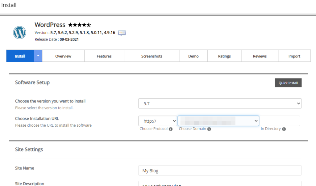 Wordpress setup. Профайл компании пример. Hostrain.