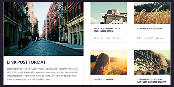 Grimag theme multiple post formats