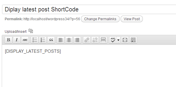 WordPress Shortcodes Image 1